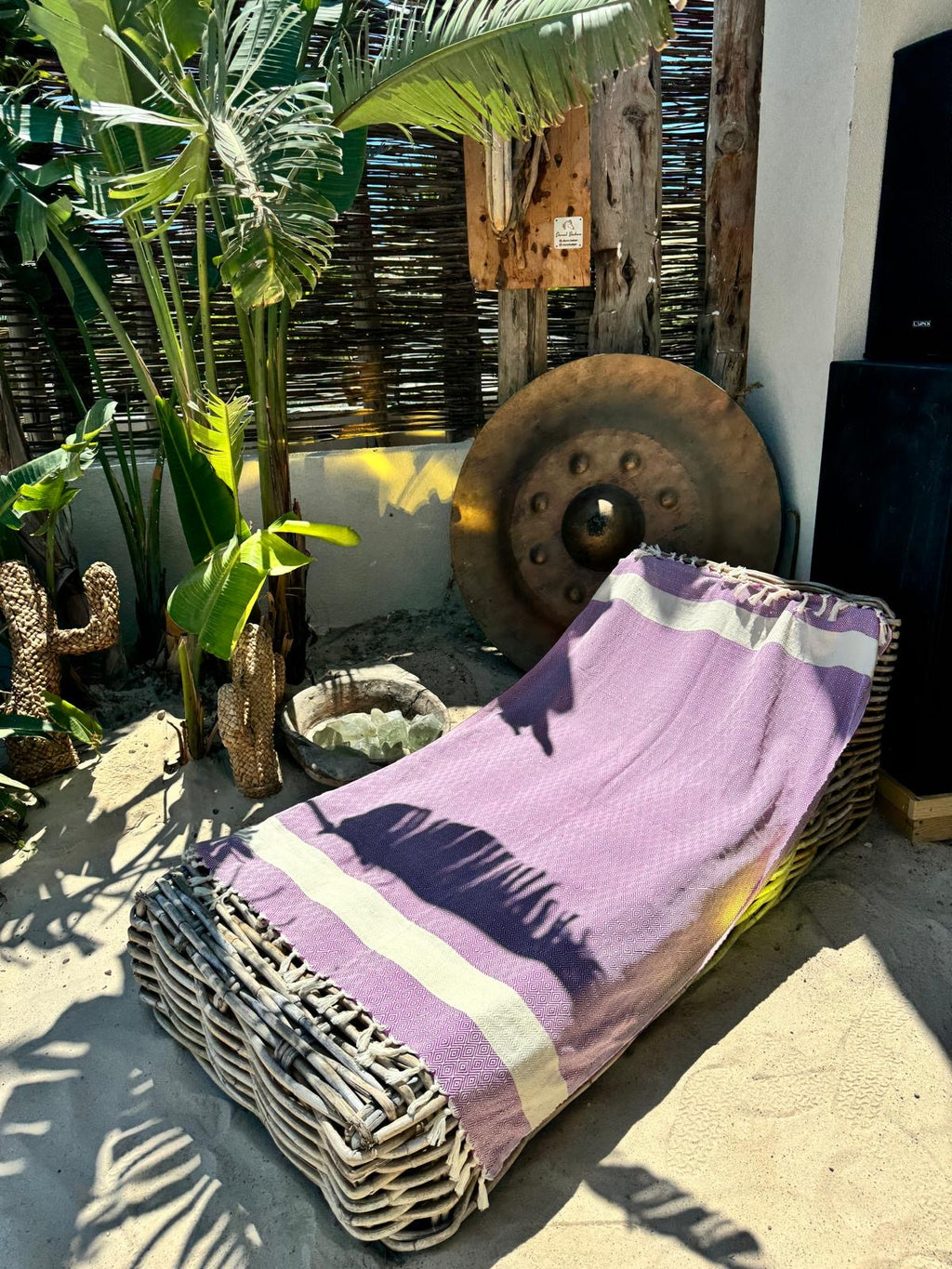 Diamond Design Turkish Towel - Purple