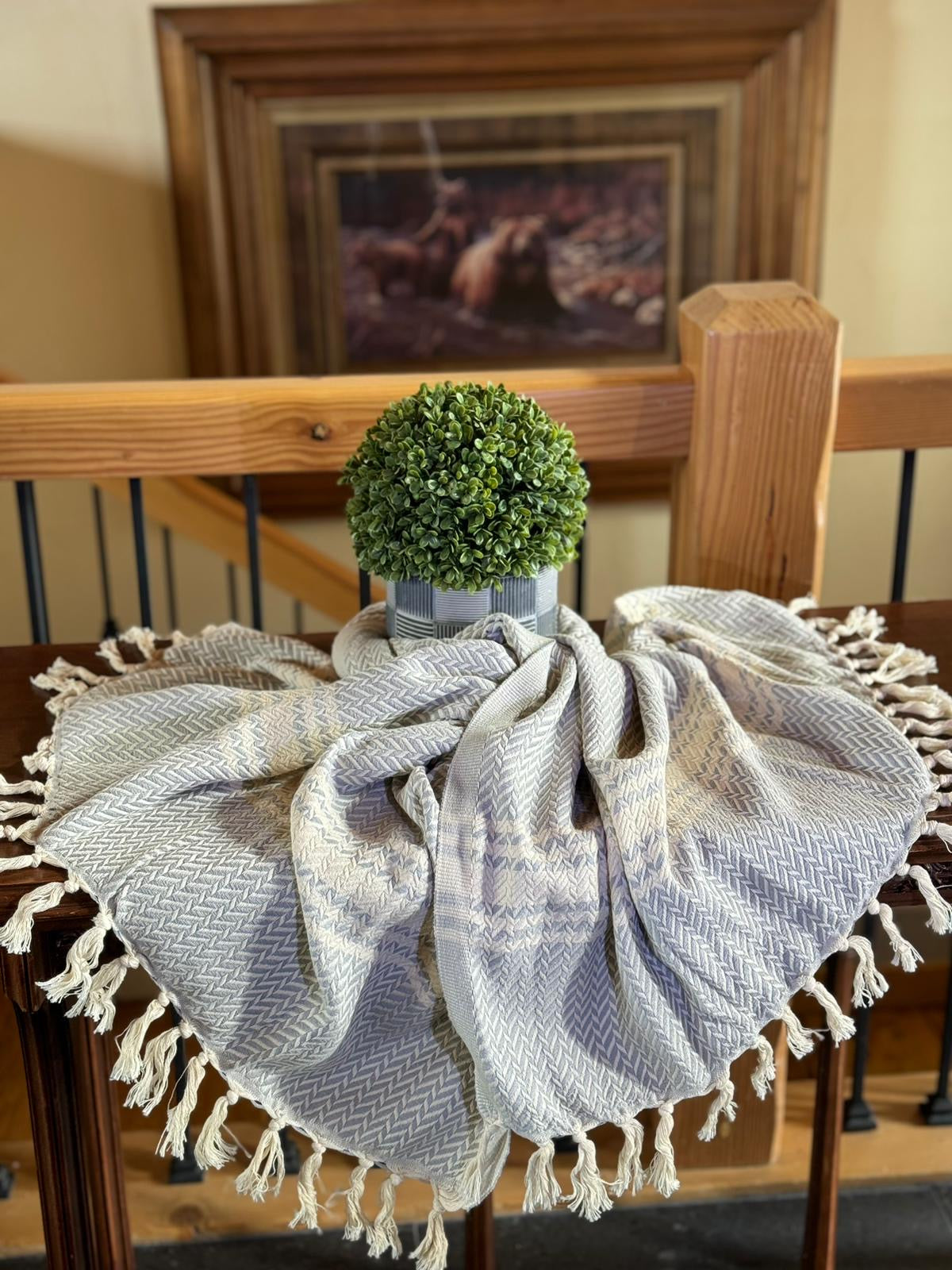 W Design Turkish Towel - Gray