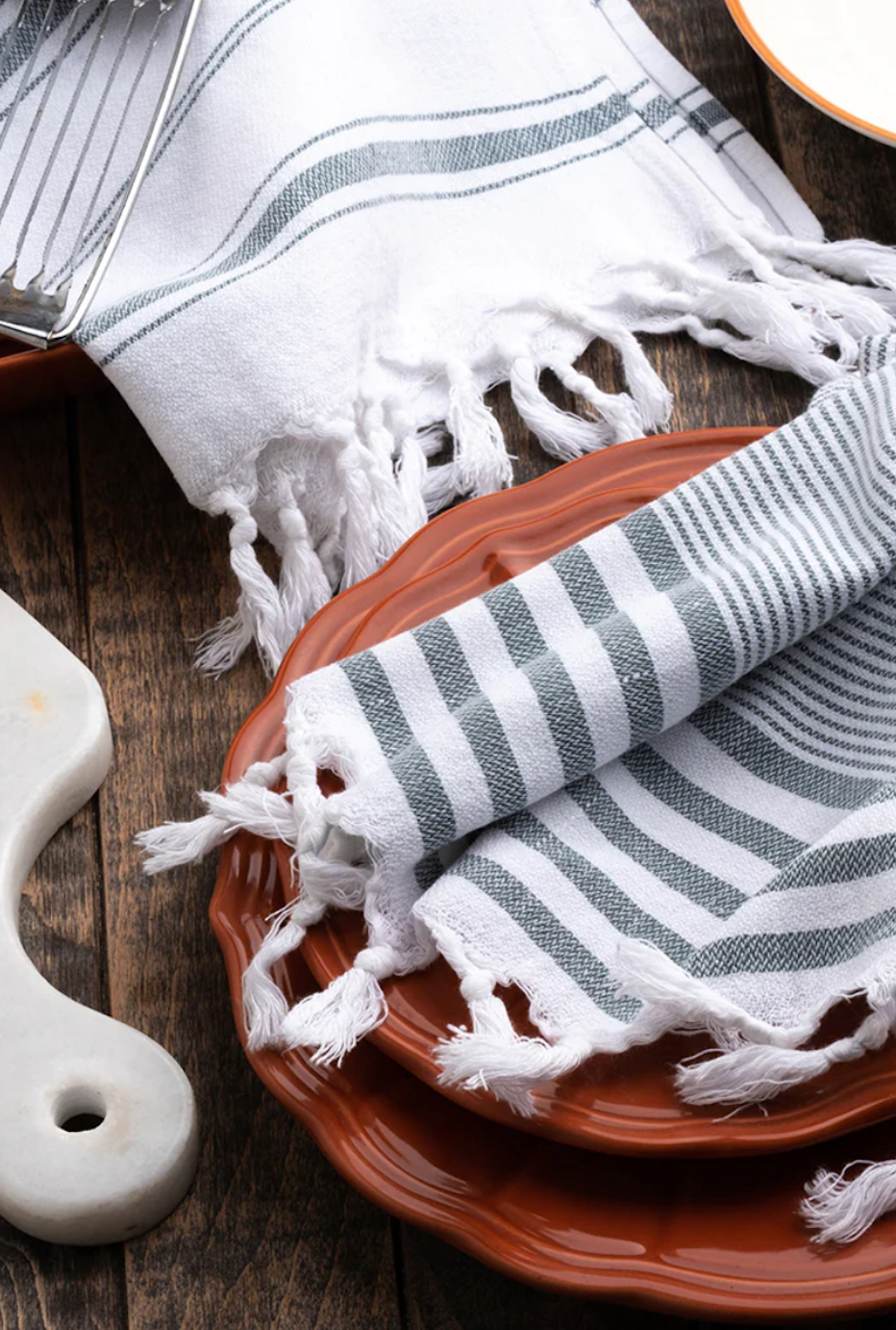 Turkish Hand Towel Set - Dark Gray
